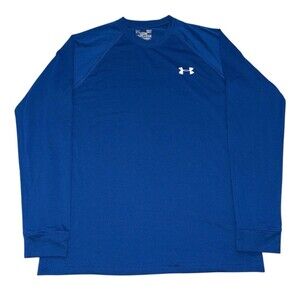 Under Armour HeatGear Loose Fit Shirt Tee Long Sleeve Royal Blue Men's Small